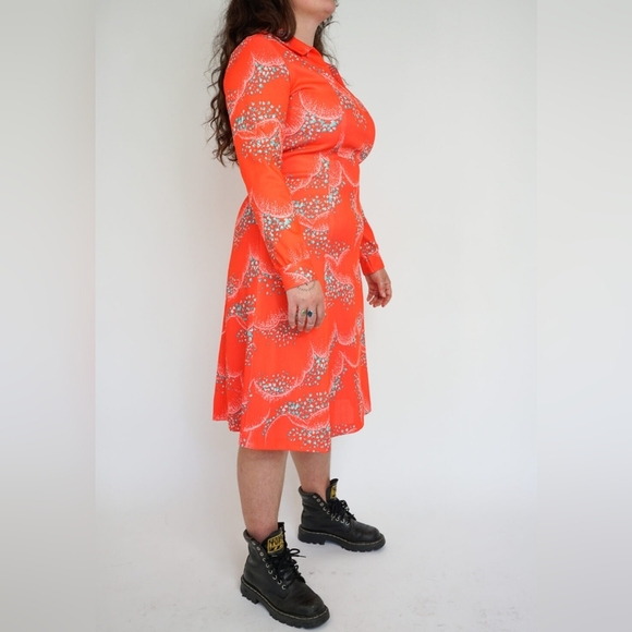 Vintage 1960's SEARS House Dress Hostess Midi A-Line Dress Women's Size Large - Picture 1 of 13